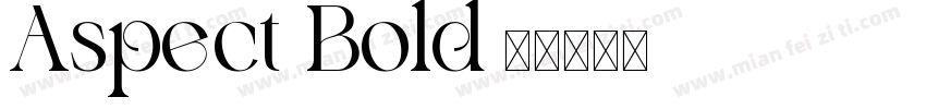 Aspect Bold字体转换